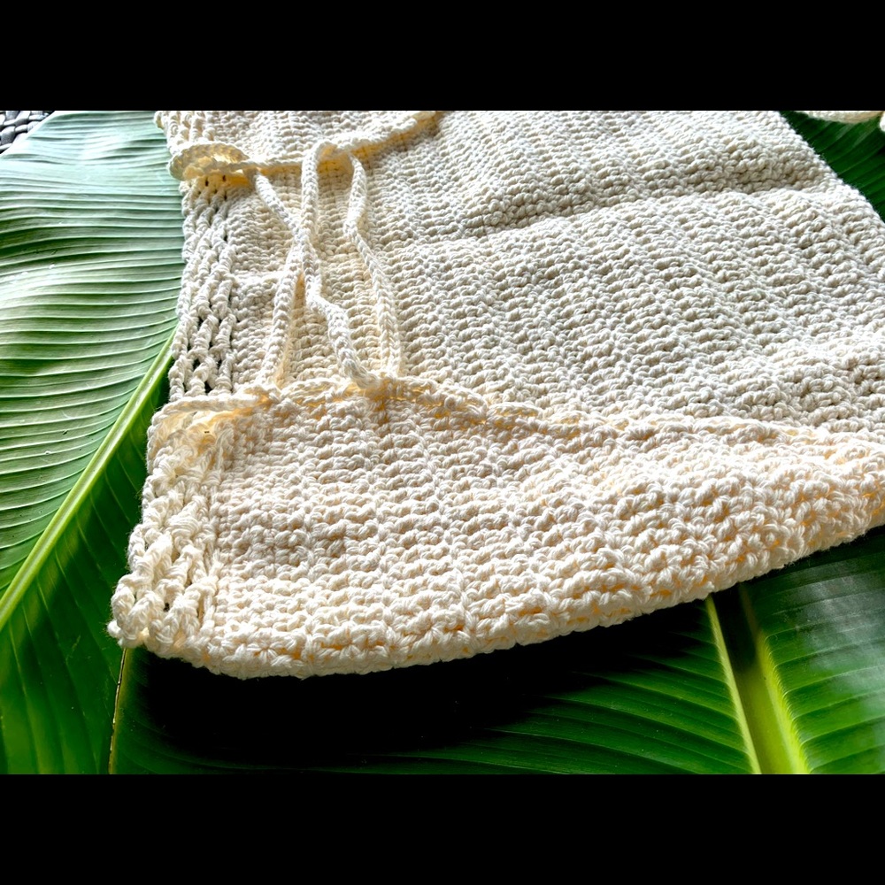 Boho-Chic Cream Crochet Cro…